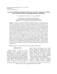 Assessment of the Biological Integrity of the Native Vegetative Community in a Surface Flow Constructed Wetland Treating Industrial Park Contaminants