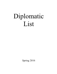 Diplomatic List
