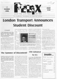 Felix Issue 1103, 1998