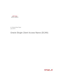 Oracle Single Client Access Name (SCAN)