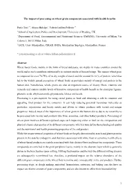 The Impact of Processing on Wheat Grain Components Associated with Health Benefits