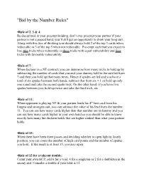 Bid by Numbers