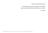 Progress Update Review (PUR) Report by the PRSA Assessment Team