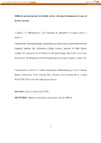 Stillbirth and Intrauterine Fetal Death: Factors Affecting Determination of Cause Of