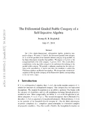 The Differential Graded Stable Category of a Self-Injective Algebra