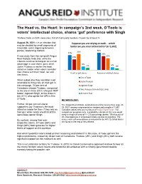 The Head Vs. the Heart: in Campaign's 2Nd Week, O