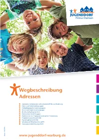 Wegbeschreibung Adressen