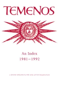 An Index 1981–1992