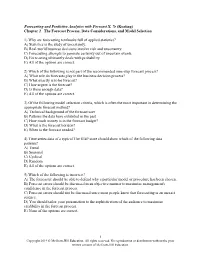 Forecasting and Predictive Analytics with Forecast X, 7E (Keating) Chapter 2 the Forecast Process, Data Considerations, and Model Selection