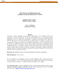 Fractional Cointegration and Aggregate Money Demand Functions