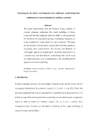 Should Scenario Planning Abandon the Use of Narratives Describing