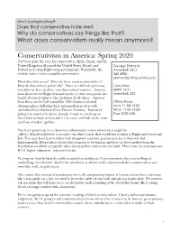 Conservatism in America Syllabus 2020