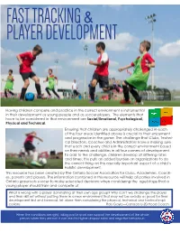 Fast Tracking& Player Development