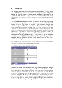 I- Introduction the July War 2006, Lasted 34 Days, and Led to The