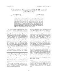 Modern Robust Data Analysis Methods: Measures of Central Tendency