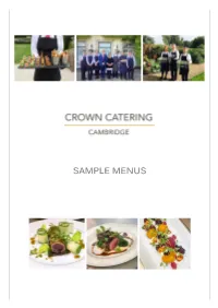 Sample Menus