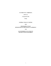 1 CO-OPERATION AGREEMENT Dated As of 27 September 2010