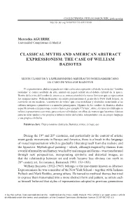 Classical Myths and American Abstract Expressionism: the Case of William Baziotes