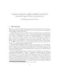 Geometry of Compact Complex Manifolds Associated to Generalized Quasi-Fuchsian Representations