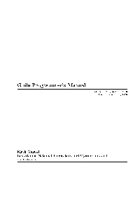 Guile Programmer's Manual
