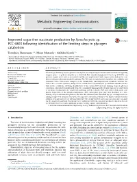 Improved Sugar-Free Succinate Production by Synechocystis Sp