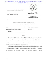 October 22, 2013 IT IS ORDERED As Set Forth Below
