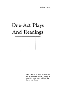 One-Act Plays and Readings