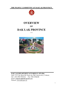 Overview of Dak Lak Province ***