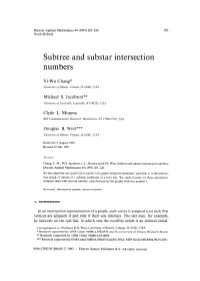 Subtree and Substar Intersection Numbers