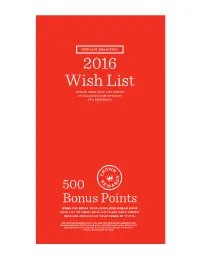 2016 Wish List CREATE YOUR WISH LIST ONLINE at HALLMARK.COM/WISHLIST