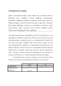 4. R-Influence on Vowels