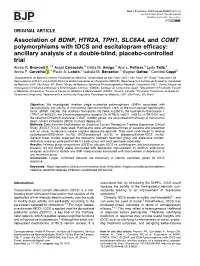 Association of BDNF, HTR2A, TPH1, SLC6A4, and COMT