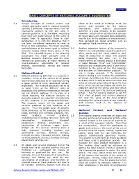 Basic Concepts of National Accounts Aggregates