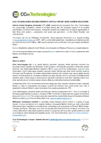 Ccm TECHNOLOGIES SECURES GROWTH CAPITAL for NET ZERO CARBON SOLUTIONS