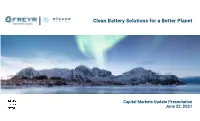 Clean Battery Solutions for a Better Planet