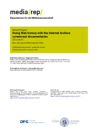 Doing Web History with the Internet Archive: Screencast Documentaries 2017-03-31