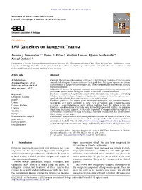 EAU Guidelines on Iatrogenic Trauma