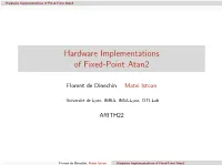 Hardware Implementations of Fixed-Point Atan2