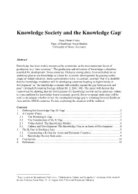 Knowledge Society and the Knowledge Gap1