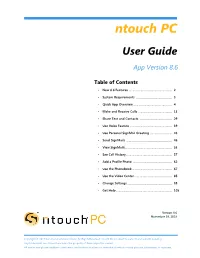 Ntouch PC User Guide