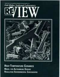 ORNL Review in the Summer of 1992