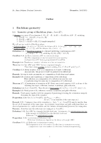 1 Euclidean Geometry