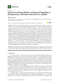 Aspects, Including Pitfalls, of Temporal Sampling of Flying Insects, with Special Reference to Aphids