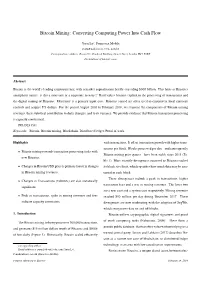 Bitcoin Mining: Converting Computing Power Into Cash Flow