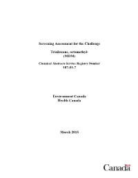 Draft Screening Assessment for the Challenge
