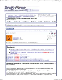 Resolution of Racemic Amphetamines Into D- and L-Amphetamines - Dru