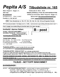 Tilbudsliste Nr