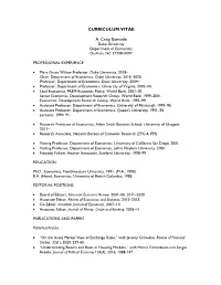 CURRICULUM VITAE A. Craig Burnside