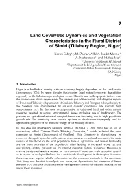 Land Cover/Use Dynamics and Vegetation Characteristics in the Rural District of Simiri (Tillabery Region, Niger)