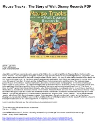 Mouse Tracks : the Story of Walt Disney Records PDF